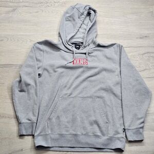 Vans Hoodie Mens Large Gray Fleece Pullover Classic Logo Off The Wall Skate Surf